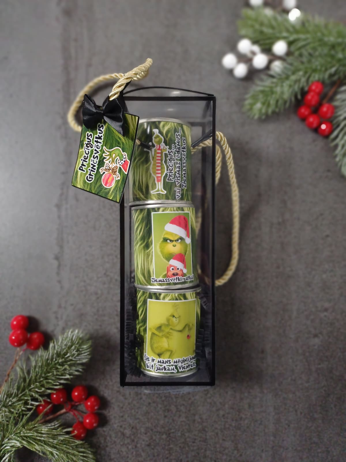 Grinch Ziemassvētku bundžiņas