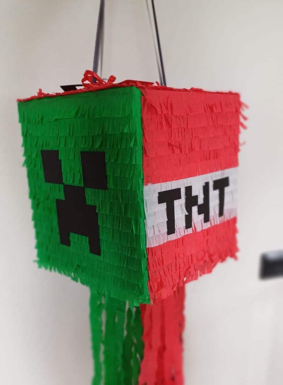 Minecraft pinjata ar dažādām virsmām