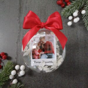 Eglīšu bumba ar Polaroid bildi 10cm